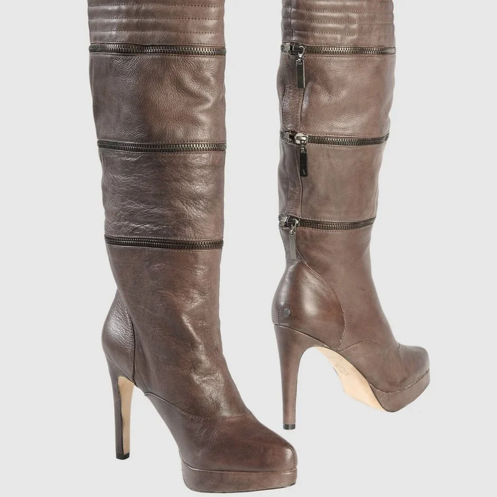 NEW Geren Ford Convertible leather‎ boots.